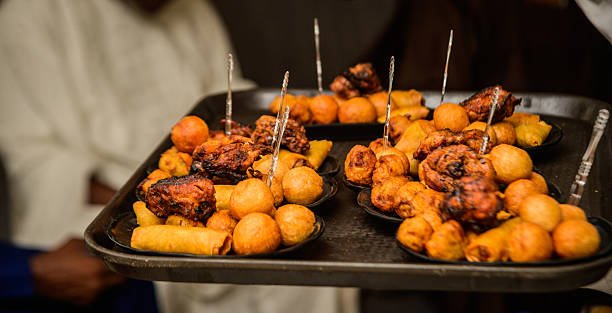 Tray of assorted Nigerian small chops