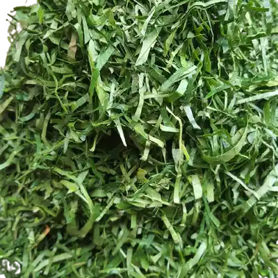 Fresh afang okazi leaves before shredding
