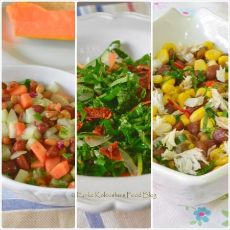 Nigerian salad with vegetables and mayonnaise dressing