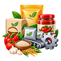 food packaging and processing icon