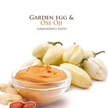 garden egg and peanut sauce dip