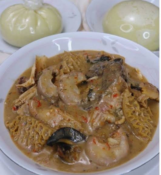 nsala soup with fufu