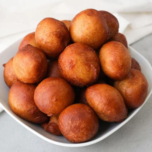 puff puff batter rising in a bowl